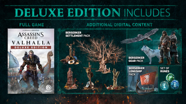 Assassin's Creed Valhalla - Deluxe Edition includes