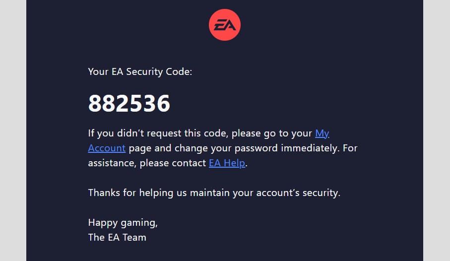 EA app Forgot Password